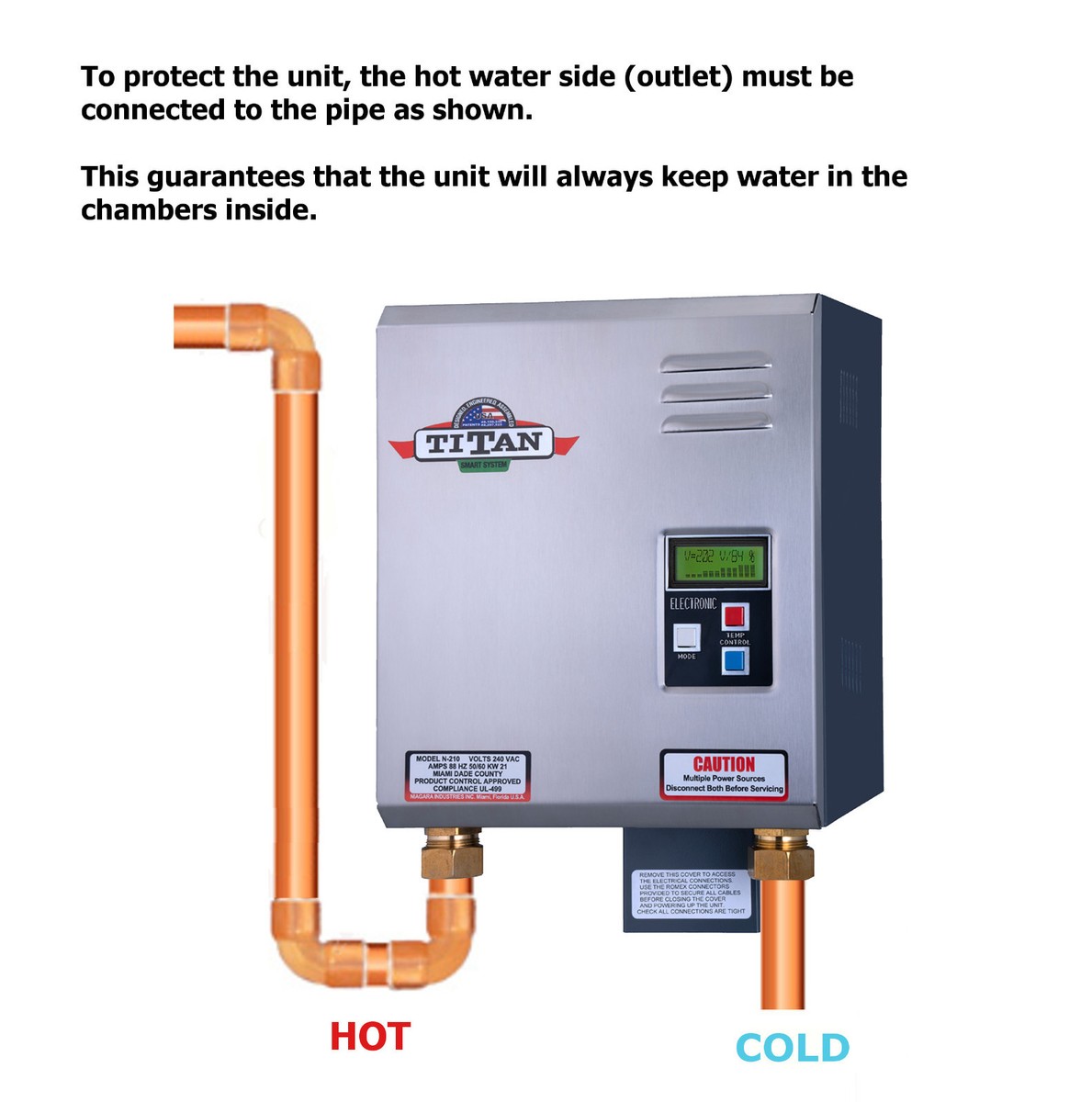 Titan N-270 27 KW 240V 113A SCR4 Tankless Water Heater for sale