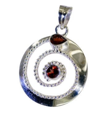 handsome Garnet 925 Sterling Silver Red Pendant genuine jaipur US gift