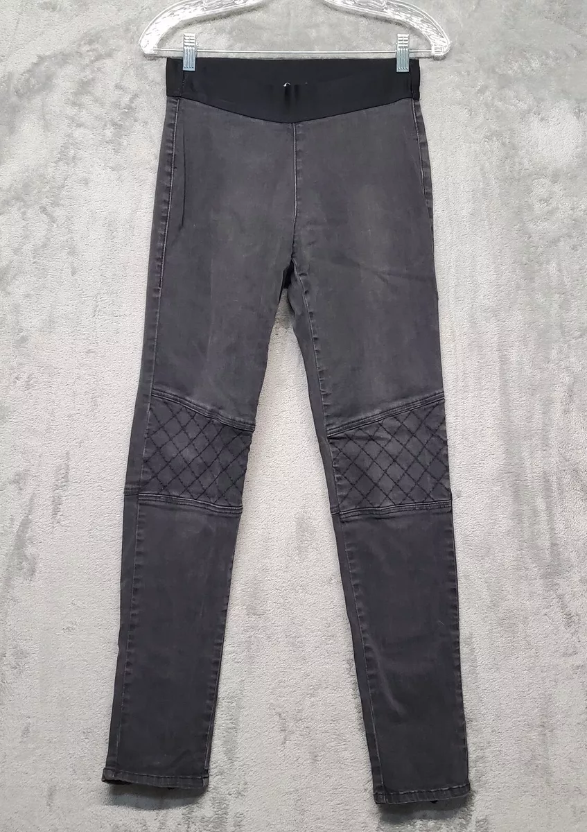 CAbi Jeans Moto Jeggings Pants Womens 6 Gray w/Ankle Zipper Style #516 Pull  On