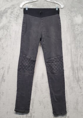 CAbi Jeans Moto Jeggings Pants Womens Gray w/Ankle Zipper Style #516 Pull  On