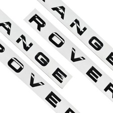 2Pcs Gloss Black Front Rear Emblem For RANGE ROVER Letter Nameplate Sport Evoque