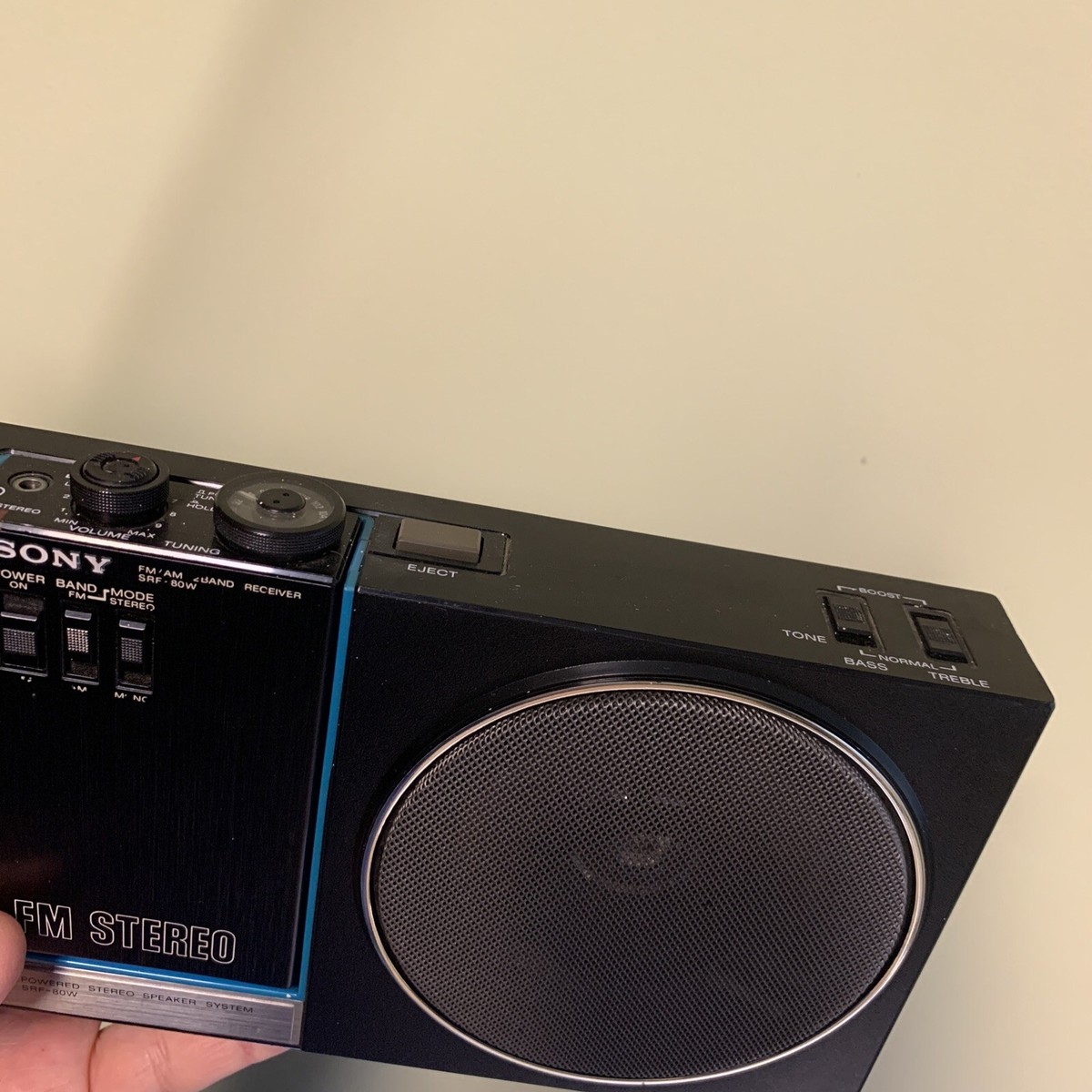 Vintage Sony SRF-80W Stereo Speaker Boombox with Removable Vintage Sony SRF-80W Stereo Speaker Boombox with Removable