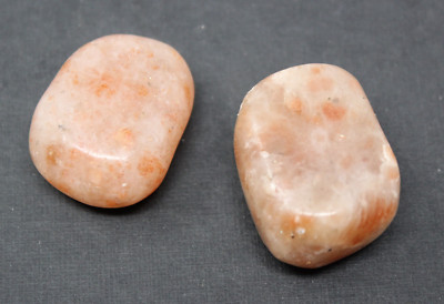 2 LARGE Sunstone Tumbled Stones (Crystal Healing Reiki Tumble)
