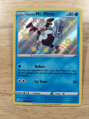Galarian Mr. Mime SV020/SV122 Shining Fates NM Holofoil Rare Pokemon Card