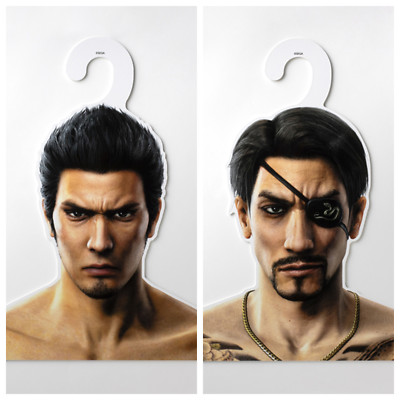 Ryu ga Gotoku Hanger set of 2 Goro Majima & Kazuma Kiryu Yakuza SEGA