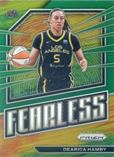2023 Panini Prizm WNBA DEARICA HAMBY #11 FEARLESS GREEN PRIZM SPARKS