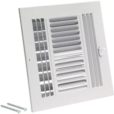 EZ-FLO 10 in. X 10 in. 4-Way Steel Wall/Ceiling Register, White