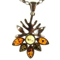 Baltic Amber Sterling Silver 925 Winter Leaf Pendant Jewellery Jewelry Gift Baltic Amber Sterling Silver 925 Winter Leaf Pendant Jewellery Jewelry Gift