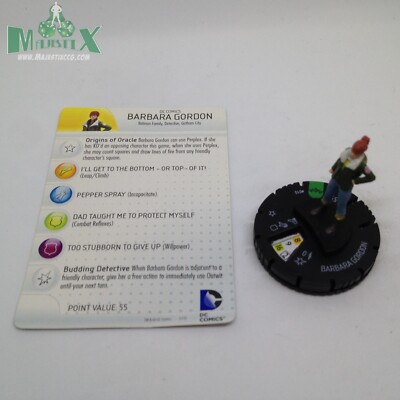 Heroclix Batman: Arkham Origins set Barbara Gordon #010 Uncommon figure w/card!
