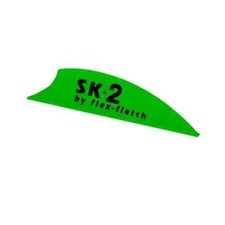 Flex Fletch Silent Knight 2" Flex2 Vanes 39 Pack - PEARL GREEN