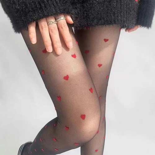 Christmas Gifts Silk Stockings Red Heart Print Pantyhose eBay