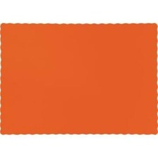 Orange Paper Placemats 50 Per Pack 9.5" x 13.5" Tableware Decorations Supplies