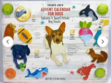 Trader Joe’s Advent Calendar For Dogs Salmon Sweet Potato Dog Treats Rare NEW
