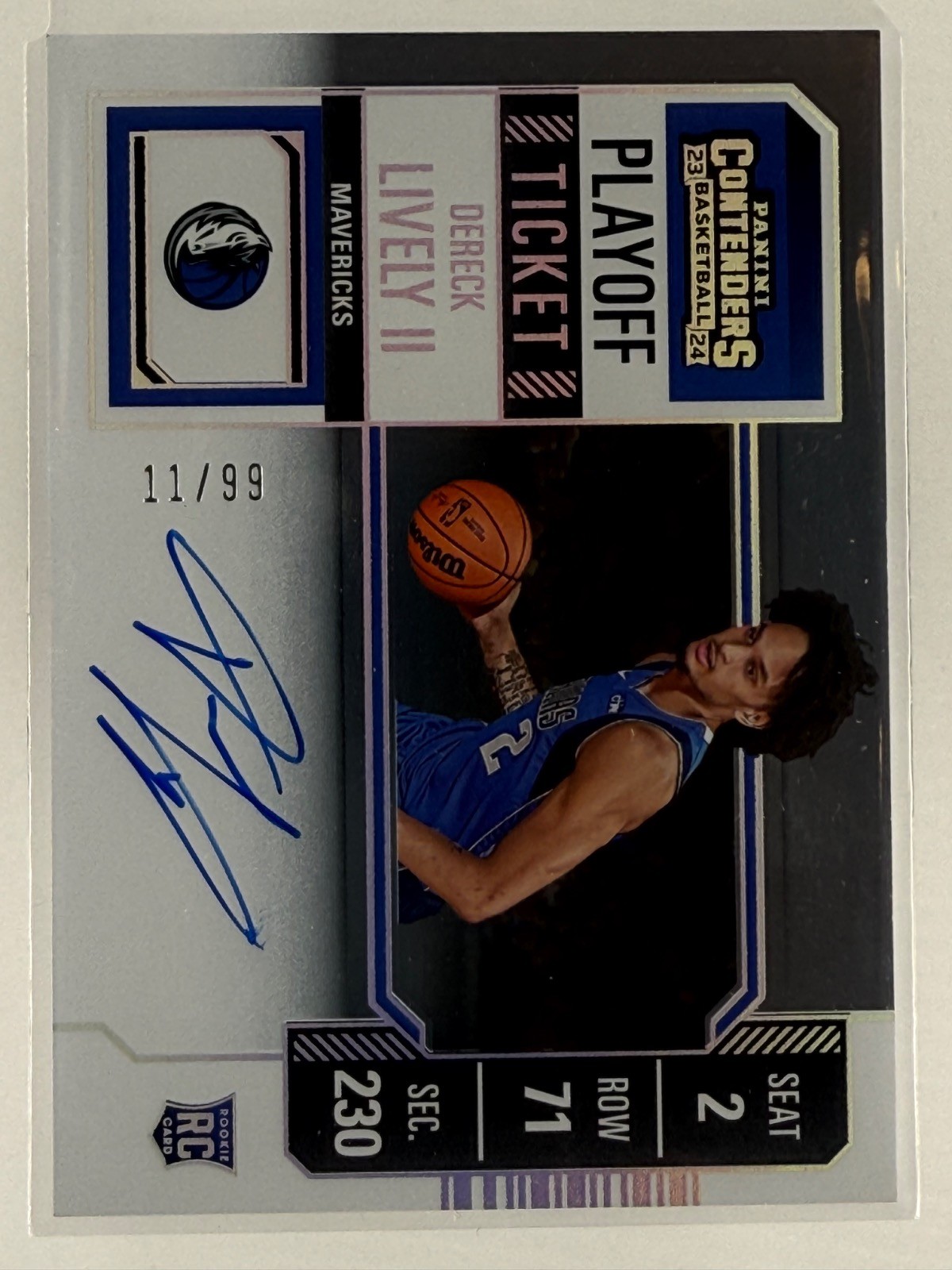 2023 Panini Contenders Dereck Lively II #143 Playoff Ticket /99 AUTO