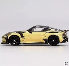 1/64 Scale Nissan Z Veilside FFZ400 RHD Gold Chrome Mini GT Diecast Car Model