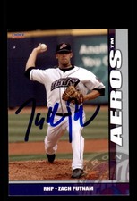 Signed Baseball Card Auto Zach Putnam 2010 Choice Akron Aeros