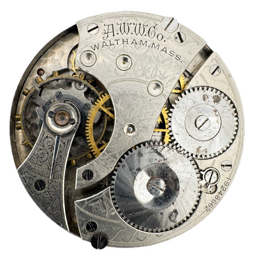 Antique 16s 1913 Waltham 7j Mechanical Hunter Pocket Watch Movement No. 610 USA