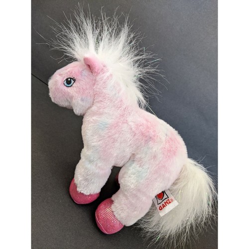 7" Ganz Webkinz Pink glitter Pony horse HM117 Plush Stuffed Animal No Code - Picture 2 of 7