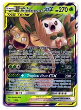 Rowlet & Alolan Exeggutor GX 1/236 Holo Rare GX Unified Minds Pokemon NM