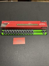 Snap-on Tools New Green 14 Sae Lock-a-socket Magnetic Rail Organizer Las14sg