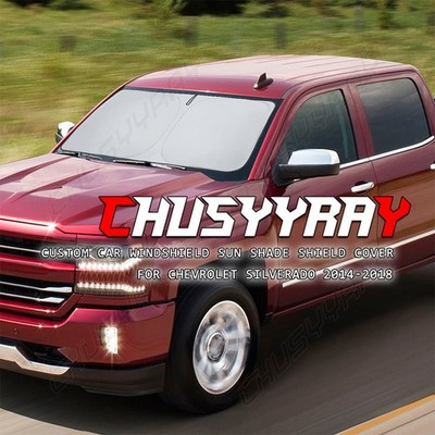 For Chevrolet Silverado Car Sun Shade Windshield Visor Foldable UV-Block Cover