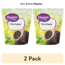 Great Value Organic Chia Seeds 32 oz each USDA Organic, Gluten-Free  pack of 2 