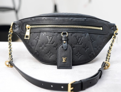 Louis Vuitton High Rise PM Bumbag Monogram Empreinte Black Belt Bag Excellent