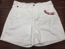 Lee Comfort Waistband Womens White Bermuda Shorts Size 18 Stretch Midi Rise