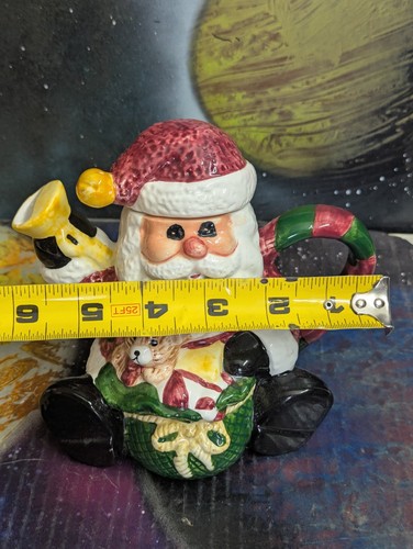 6" Weihnachten Wang's International Nikolaus/Weihnachtsmann Teekanne, rot weiß - Bild 18 von 24
