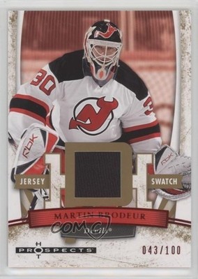 2007-08 Fleer Hot Prospects Jersey Red Hot 43/100 Martin Brodeur #54 HOF 2d8