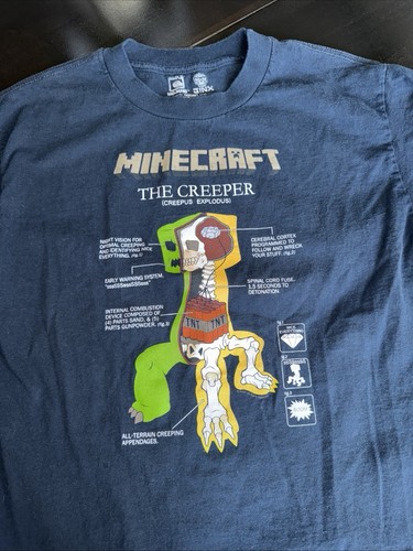 Mojang Jinx Minecraft The Creeper - Long Sleeve Shirt - size XL (youth) Black - Picture 2 of 10