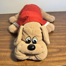 1985 Pound Puppies Brown Red Jacket Dog 18" Plush Tonka Original Vintage
