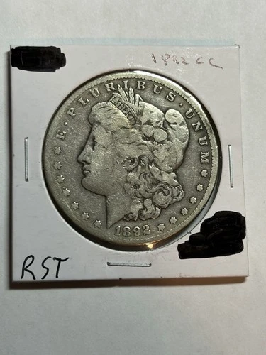 1892-CC MORGAN SILVER DOLLAR VF KEY DATE CC