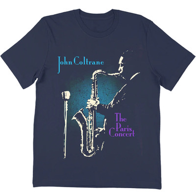 John Coltrane Paris Concert Short Sleeve Cotton Navy All Size T Shirt TR871
