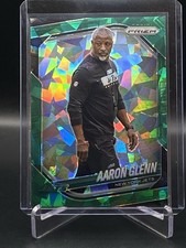 2025 Prizm Football Aaron Glenn #47 Green Ice New York Jets Color Match 
