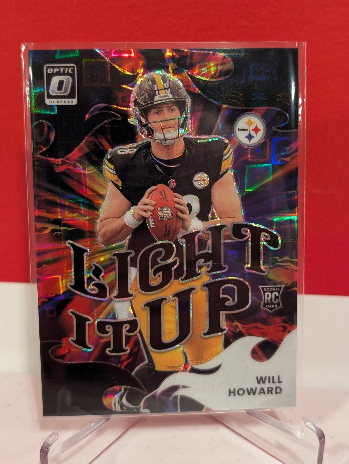 2025 Donruss Optic Will Howard Light It Up RC Black Pandora /149 Steelers