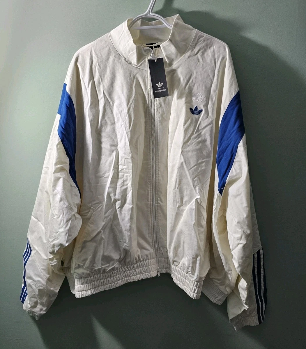 Adidas X Willy Chavarria Poplin Off White Blue Men's Track Jacket