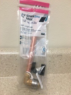 SharkBite Push to Connect 1/2 in. PTC each Copper Pipe Stubout Elbow UR351A