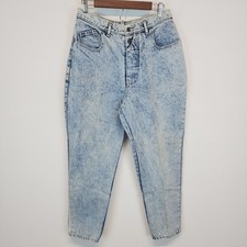 Vintage 80s Gitano Acid Stone Wash Mom Jeans Size 28" Short High Waist Tapered