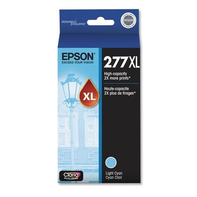 Epson T277XL520S (277xl) Claria 740 Page-Yield High-Yield Ink - Light Cyan New