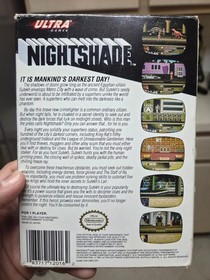NIGHTSHADE NES GAME CIB NEVER PLAYED & AUTHENTIC! NINTENDO KONAMI VERY RARE!