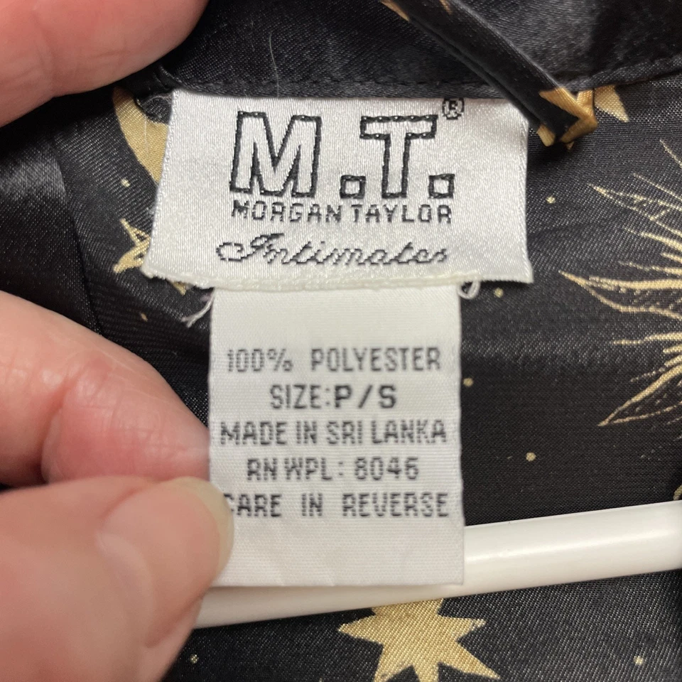 Morgan Taylor Bata Celestial Íntimates Mujer P/S Negro Dorado Satinado Sol Luna Estrella Foto 3 de 4