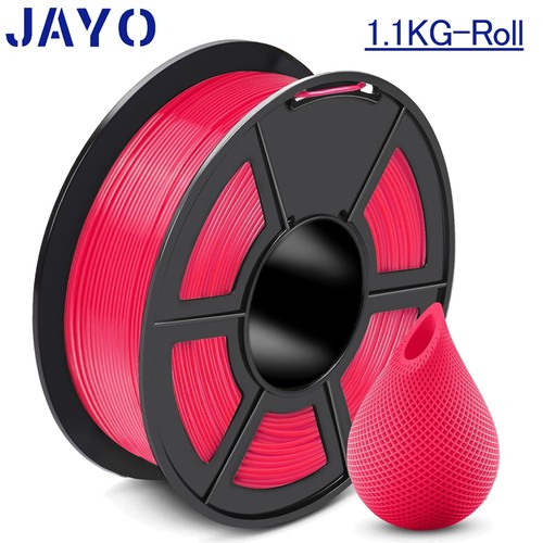 JAYO 1.1KG PETG Red 3D Printer Filament 1.75mm High Transparency No Bubble