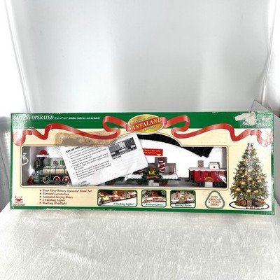 Vintage Santaland Christmas Logger Bears Express Train Set
