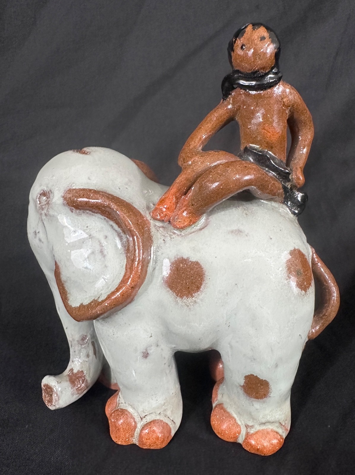 Wiener Werkstatte Pottery Elephant Figurine Gudrun Baudisch Wittke Art NouveauFrom The Otto Natzler Estate