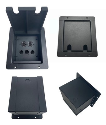 PROCRAFT FPMU-1DUP3X-BK Recessed Stage Pocket / Floor Box 1 AC + 3 ''D'' punches