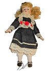 Vintage Porcelain Doll 14" Blond Hair shoes blue dress Caucasian — photo 1