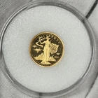 2018 $5 1/10th oz .24 PURE Gold Liberty Cook Islands Fractional PROOF Coin
