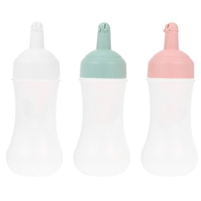 3 stücke 280ml Küchenkürzung Squeeze Flaschen zum Kochen BBQ Saucen Dressings