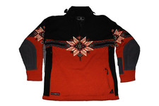 DALE OF NORWAY SPORT MENS POLARWIND 1/4 ZIP WOOL SWEATER ADULT SMALL WITH LINING